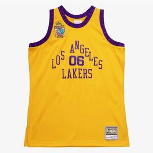 Mitchell & Ness Yellow and Purple Lakers Jersey